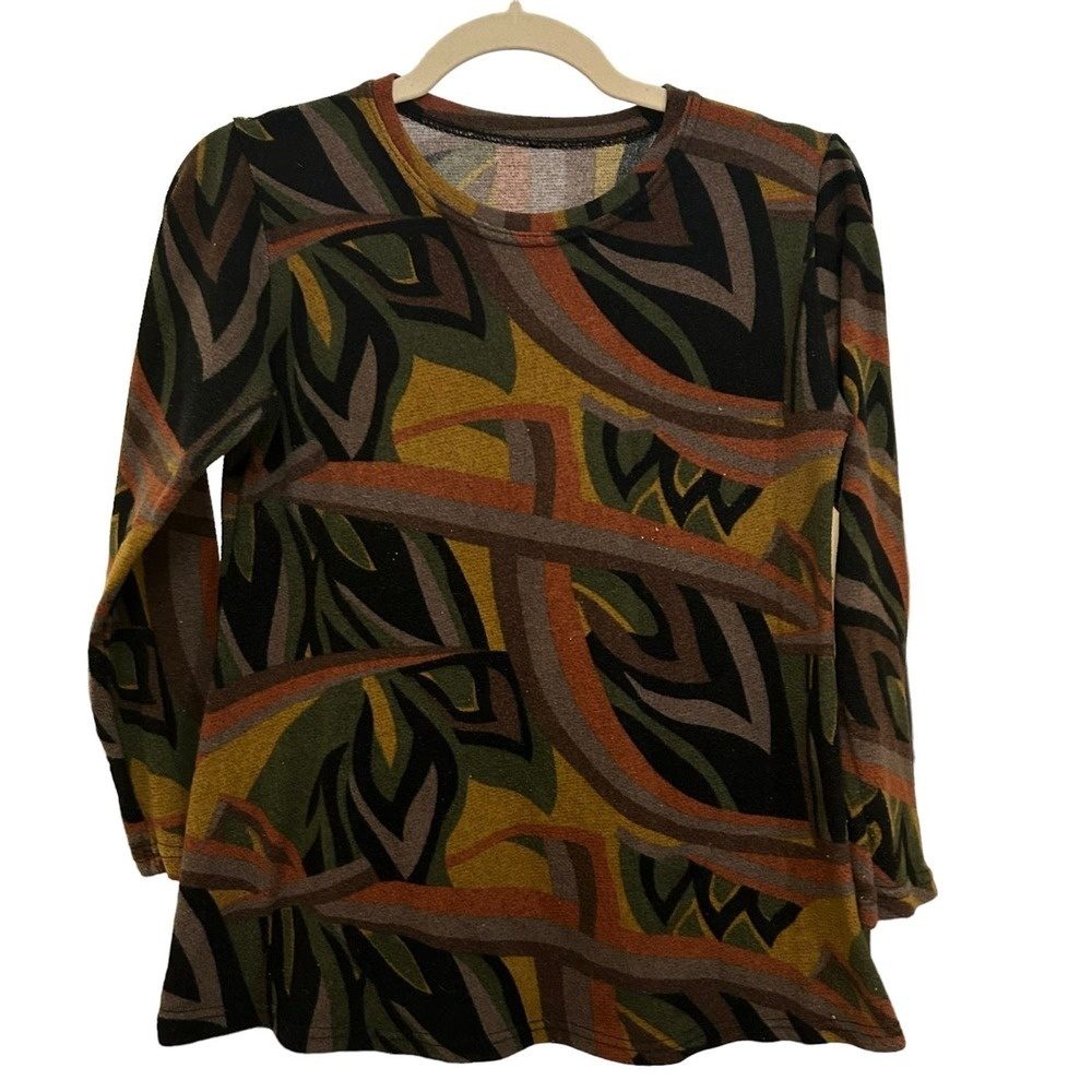 Multicolored Patterned Long Sleeve Shirt